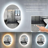 Oval LED Bathroom Mirror 28"x 20" Touch Button,Stepless Dimmable Wall Mirrors with Anti-Fog, Shatter-Proof, Memory, 3 Colors, LED Mirror for Bathroom