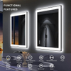 ZHUOTAI Framed LED Mirror for Bathroom, Dimmable LED Vanity Mirror with Lights, Backlit And Front Lighted Mirror for Wall, Anti-Fog (Horizontal/Vertical)