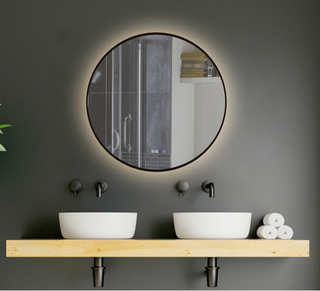 Led Mirror for Bathroom, Backlit Vanity Bathroom Mirror with Lights, Smart Dimmable Touch, 3 Color Modes, Shatter-Proof, Round
