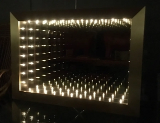 Infinity LED Mirror Light with Remote Control 3D Round Infinity Wall Mirror LED Bathroom Mirror 