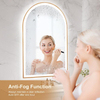 Arched LED Bathroom Mirror 24"x36", Orange Gold Bathroom Mirror with Lights-Anti-Fog, Dimmable-LED Mirror for Bathroom,3 Colors