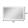 LED Bathroom Mirror, Round Corners Rectangular LED Mirror, Anti-Fog, Dimmable, Backlit + Front Lit, Lighted Vanity Mirror, Memory Function, Tempered Glass