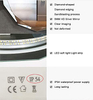 Illuminated Bathroom Mirror LED,Round Frameless Mirror,Wall Mounted Vanity Mirror |60/70/80cm| One-Touch Light Switch-White/Warm/Two-Color Light (Three Styles Optional)