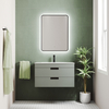 Backlit with Ambient Glow Mirror with Black Frame, Smart Led Vanity Mirrors, Dimmable, Anti-Fog, Memory, Tempered Glass, Horizontal/Vertical