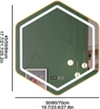 Hexagonal Bathroom Mirror with Lights, LED Illuminated Wall Mounted Vanity Mirror, Bathroom Mirror with Smart Touch Buttons, 3-Colour Dimmable, Smart Demist, Aluminium Alloy Frame