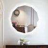Backlit Polygon Bathroom Mirror, LED Illuminated Wall Mounted Vanity Mirror, Bathroom Mirror with Smart Touch Buttons, 3-Colour Dimmable, Smart Demist