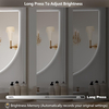 LED Bathroom Mirror with Lights, 36x28 Inch Leaf LED Backlit Mirror Irregular, Anti-Fog, Dimmable Light, Asymmetrical Vanity Mirror for Makeup, Room Decor for Bedroom Horizontal/Vertical