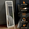 64"x 21" Full Length Mirror with LED Lights Floor Stand Free Standing Leaning Led Fulll Body Mirror, White