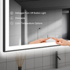 Lighted Mirrors with Black Frame, Smart Led Vanity Mirrors, Front And Backlit, Dimmable, Anti-Fog, Memory, Shatterproof, Horizontal/Vertical