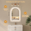 Arched LED Bathroom Mirror 24"x36", Orange Gold Bathroom Mirror with Lights-Anti-Fog, Dimmable-LED Mirror for Bathroom,3 Colors