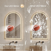 Oval LED Bathroom Mirrors with Lights 24"x36"Arched Mirror for Wall,Anti-Fog,LED Mirrors with Front Light And Backlit, Memory Function for Vanity,Bathroom, Entryway, Living Room