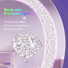 24"x24" Heart Shaped Mirror Crushed Diamond, RGBWY LED Heart Vanity Mirror with Lights, 3 Lighting Modes And 7 Static Colors, Wall Mounted LED Bathroom Mirror, Dimmable, Memory Function
