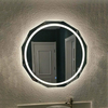 Illuminated Bathroom Mirror LED,Round Frameless Mirror,Wall Mounted Vanity Mirror |60/70/80cm| One-Touch Light Switch-White/Warm/Two-Color Light (Three Styles Optional)