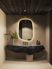 Irregular LED Bathroom Vanity Mirror with Lights, Asymmetrical Led Lighted Wall Mirror, Washbasin Backlit Led Illuminated Amorphous Mirror (Warm Ligth, 42"x54" Inc)