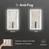 Lighted Mirrors with Black Frame, Smart Led Vanity Mirrors, Front And Backlit, Dimmable, Anti-Fog, Memory, Shatterproof, Horizontal/Vertical