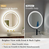 Round Led Bathroom Mirror with Gold Frame Vanity Mirror with Lights Large Lighted Mirror with Smart Touch 3 Colors Dimmable Anti-Fog Waterproof Wall Mounted