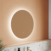 Round Backlit Bathroom Mirror, 3 Colors Light Dimmable Wall Mounted LED Mirror, Bathroom Mirror with Lights, Anti-Fog Backlit Lighted Round LED Mirror for Bathroom