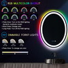 Zhuotai 24 X 32 Inch Bathroom Oval Lighted Mirror RGB Backlit LED Mirror for Wall Vanity With 3 Color + Rainbow Color Changing Lights Dimmable AntiFog Smart Mirror