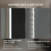 Arch LED Bathroom Mirror, Arched 48"x24" Backlit Framless Mirror with Lights Wall Mounted Anti-Fog Dimmable Smart Frameless 3-Color Lighted Vanity Mirror Memory & Waterproof