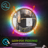 24 Inch RGB Bathroom Mirror, LED Round Backlit Vanity Mirror Dimmable, Anti-Fog, Adjustable Brightness, Wall Mounted Dimmable Vanity Mirror, Lighted Bathroom Mirror