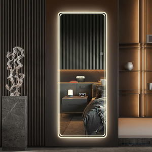 Led Body Mirror, Lighted Full Length Mirror, Full Body Dressing Standing Mirrors, Hanging Mounted Mirrors for Living Room, Bedroom. (60"x16") White
