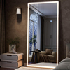26x68 Inch Full Length Mirror with Lights - LED Full Body Mirrors Stepless Dimmable 3 Color Lighting Floor Standing Hanging for Bedroom Cloakroom,White