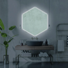 Backlit Hexagonal Bathroom Mirror, LED Illuminated Wall Mounted Vanity Mirror, Bathroom Mirror with Smart Touch Buttons, 3-Colour Dimmable, Smart Demist