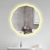 Backlit Polygon Bathroom Mirror, LED Illuminated Wall Mounted Vanity Mirror, Bathroom Mirror with Smart Touch Buttons, 3-Colour Dimmable, Smart Demist