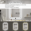 Lighted Mirrors with Black Frame, Smart Led Vanity Mirrors, Front And Backlit, Dimmable, Anti-Fog, Memory, Shatterproof, Horizontal/Vertical