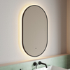 Oblong LED Bathroom Mirror with metal frame, Lighted Wall Mounted Vanity Mirror, Anti-Fog IP65 Waterproof Smart Mirror, Memory Function,3000-6000K(Horizontal Or Vertical)