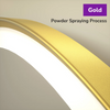 Gold Frame LED Bathroom Mirror, Backlit and Frontlit,Touch Button,Stepless Dimmable Wall Mirrors with Anti-Fog, Shatter-Proof, Memory, 3 Colors, LED Mirror for Bathroom