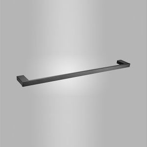 Made in China Black SUS 304 Stainless Steel Bathroom Single Towel Rail in Matte Black Finish