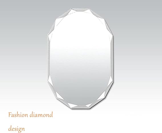 ZHUOTAI Single Beveled Edge Frameless Wall Mount Bathroom Vanity Mirror, 600 X 900mm |Silver|