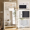 26x68 Inch Full Length Mirror with Lights - LED Full Body Mirrors Stepless Dimmable 3 Color Lighting Floor Standing Hanging for Bedroom Cloakroom,White