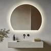 Frameless LED Mirror for Bathroom 3 Color Dimmable Bathroom Wall Mirror Anti-Fog Smart Vanity Mirror Smart Touch Button 100cm (Color : Under Cut, Size : 70 * 63CM)