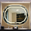Bathroom Mirror with LED Light Vanity Mirror, Silver Frameless Wall Mounted Mirror with Touch Switch (6000k White Light,3000k Warm Light),Magnifying Mirror Make-Up Mirro