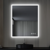 Halo Bathroom Mirror, Anti-Fog, Dimmable, Backlit + Front Lit, Lighted Vanity Mirror, Memory Function, Tempered Glass