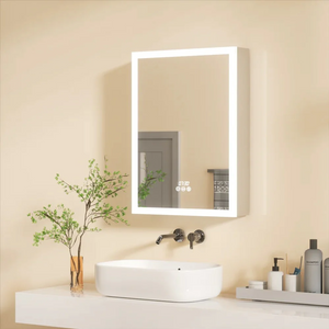 LED Bathroom Mirror Cabinet- Smart Storage & Digital Display