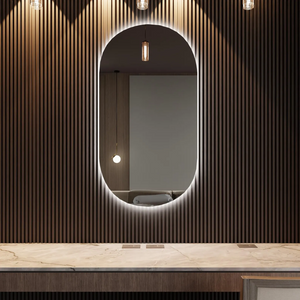 Oval LED Bathroom Mirror, Lighted Wall Mounted Vanity Mirror, Anti-Fog IP65 Waterproof Smart Mirror, Memory Function,3000-6000K(Horizontal Or Vertical)