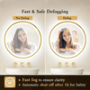 Round Led Bathroom Mirror with Gold Frame Vanity Mirror with Lights Large Lighted Mirror with Smart Touch 3 Colors Dimmable Anti-Fog Waterproof Wall Mounted