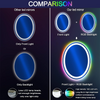 Zhuotai 24 X 32 Inch Bathroom Oval Lighted Mirror RGB Backlit LED Mirror for Wall Vanity With 3 Color + Rainbow Color Changing Lights Dimmable AntiFog Smart Mirror