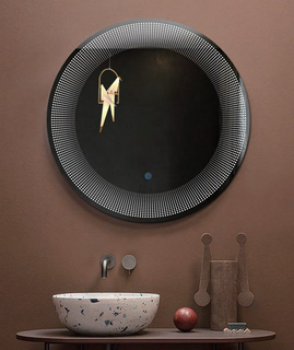 Round Infinity LED Mirror Light with Remote Control 3D Round Infinity Wall Mirror LED Bathroom Mirror 