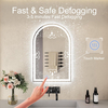 Oval LED Bathroom Mirrors with Lights 24"x36"Arched Mirror for Wall,Anti-Fog,LED Mirrors with Front Light And Backlit, Memory Function for Vanity,Bathroom, Entryway, Living Room
