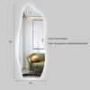 Full-length Led Mirror, Aesthetic Irregular Wavy Bathroom Wall Mirror with Ligths, Modern Hanging Frameless Led Lighted Backlit Mirror (60"x35" Inches)