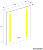 ELEGANT Bathroom Mirror Cabinet with Led Lights, Black Single Door Mirrored Bathroom Wall Cabinets with Demister Pad Dimmer Switch 2 Strip Lights 500 x 700mm