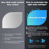 LED Bathroom Mirror with Lights, 36x28 Inch Leaf LED Backlit Mirror Irregular, Anti-Fog, Dimmable Light, Asymmetrical Vanity Mirror for Makeup, Room Decor for Bedroom Horizontal/Vertical