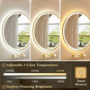 Round Led Bathroom Mirror with Gold Frame Vanity Mirror with Lights Large Lighted Mirror with Smart Touch 3 Colors Dimmable Anti-Fog Waterproof Wall Mounted