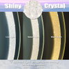 Crystal LED Round Mirror with Lights 3 Color Smart Memory Adjustable Brightness Frontlit AntiFog 20 Inch Diamond Crystal Circle Round Lighted Vanity Mirror for Bathroom Makeup Wall Mounted
