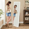 Led Body Mirror, Lighted Full Length Mirror, Full Body Dressing Standing Mirrors, Hanging Mounted Mirrors for Living Room, Bedroom. (60"x16") White
