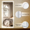 26x68 Inch Full Length Mirror with Lights - LED Full Body Mirrors Stepless Dimmable 3 Color Lighting Floor Standing Hanging for Bedroom Cloakroom,White